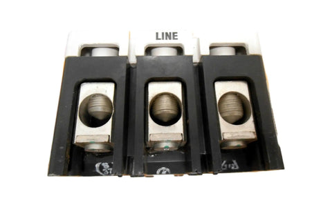 HKD3250 Molded Case Circuit Breaker Three Pole 250 Amp Sixty Five Kiloamp Rating Six Hundred Volt Feed Thru Series C Design metal terminals view