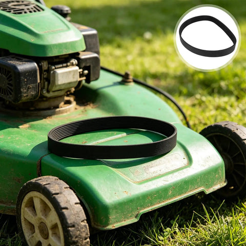 Heavy Duty Black Rubber Lawn Tractor Ground Drive Belt Replacement for Most Major Lawn Mowers, Easy Install, No Fuss, Durable Drive Belt for Reliable Power Transmission and Smooth Operation on mower deck