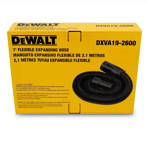 Packaging of Extended Super Flexible Vacuum Hose 1-7/8 in x 7 ft with Locking Tab for Wet Dry Vacuums, Compatible With DXV04T