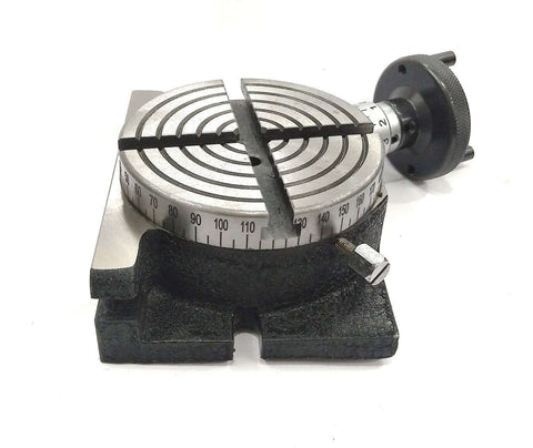 Beefy 4 Inch Rotary Table With 65 Mm 3 Jaw Self Centering Chuck Back Plate And Fixings Heavy Duty Milling Indexing Tool displayed
