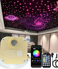 Twinkle 16W RGBW Fiber Optic Starlight Headliner Kit For Car And Home Ceilings, 460 Mixed Diameter Strands, 13.1ft Length