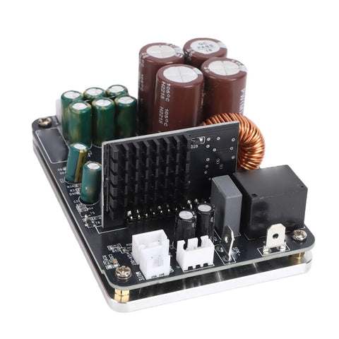 Powerful Class D Mono Amplifier Board Cranks 700W At 4 Ohm And 380W At 8 Ohm Dual Power Supply Thermal Protection High Fidelity Hi Fi Audio Amplifier Module For Home Audio And Industrial Use, black PCB with capacitors and coil