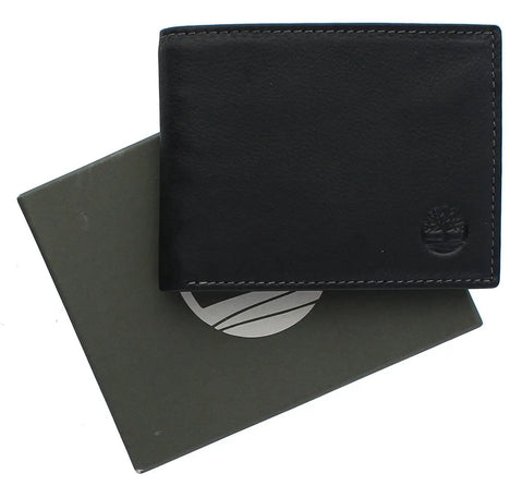Men's Leather RFID Blocking Bifold Wallet For Everyday Carry And Daily Hustle, Premium Wellington Style In Black on box
