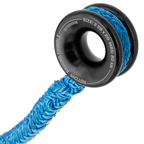 Top Shelf One Half Inch Whoopie Sling Adjustable 3 To 5 Feet Tough As Nails Twelve Strand Tenex Tree Rigging Rope with black thimble