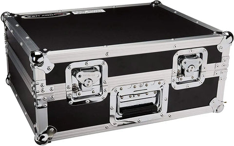 Eight Pack Recessed Butterfly Twist Latches For Flight And Road Gear Cases on a sturdy black storage trunk.