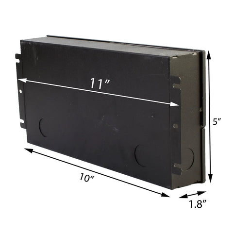 24V 192W LED Power Supply Driver Non Dimmable Multi Channel Output 96W Per Channel Waterproof, side view dimensions
