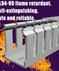 Grey U Shaped PVC Cable Raceway And Wire Management Trunk Kit showcasing UL94-V0 flame retardant material for safety.