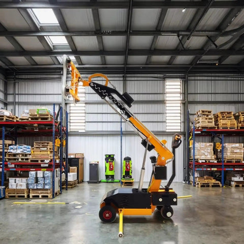 Pro Grade Heavy Duty Electric Glass Vacuum Lifter With Multi Suction Cups For Real Smooth 300Kg 350Kg Panel Handling in warehouse.