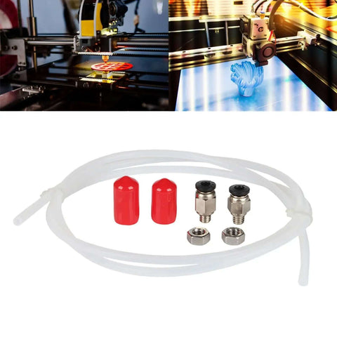 3D Printer Filament Dry Box Tubing Kit With 2.5x4mm Feed Tube Quick Connect Fittings Locking Nut Sealing Plugs 100 cm Long