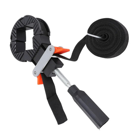 Quick Tension Adjustable Strap Clamp For Pro Level Woodworking And Swifter Picture Frame Assembly with 32 ft nylon webbing strap.