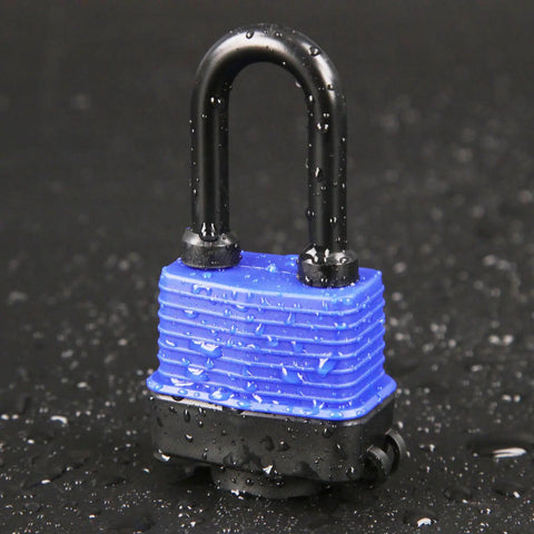Built-Tough Outdoor Padlock 44mm 1.75 Inch Keyed-Alike, Steel Lock With Extra Long Shackle, Brass Cylinder, in wet conditions