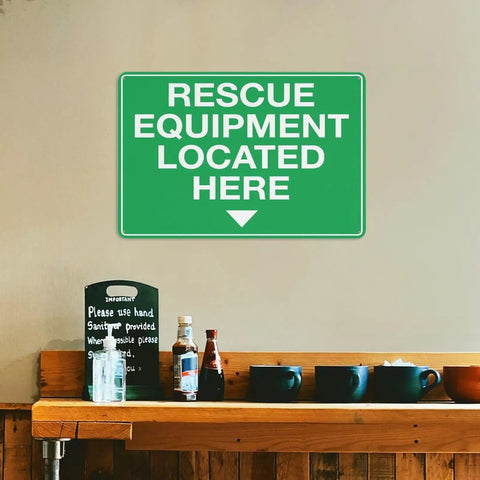 Equipment Storage Safety Caution Sign 8x12 Aluminum Plaque With Reflective Sheeting Rust Free Water Repellent
