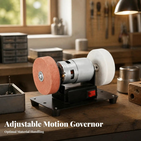 Desktop Electric Grinding Machine 550W Metal Version Built Like A Tank With Sturdy Base And Two Wheels Bench Top Setup Kills It For Sharpening Polishing And Light Workshop Duties Hassle Free, showcasing grinding wheels and motor.