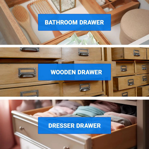 Quick Install White Drawer Guide Replacement Tracks With Screw Kit Adjustable One To One Half Inch No Sweat Hardware For Vintage Dressers Smooth Glide Diy Renovation Fix in bathroom, wooden, and dresser drawers.