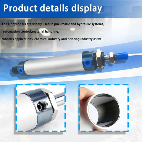MAL40x200 Aluminum Double Acting Pneumatic Cylinder With Single Rod For Slick Fast Action Automation, view and details
