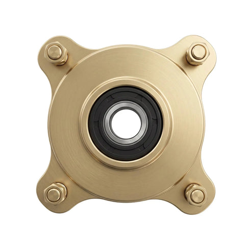 Premium Four Bolt Front Disc Brake Hub With 17 mm Axle Bearing And Three Inch Bolt Pattern For Atv Utv Quad Drift Trike Buggy Heavy Duty Steel showing the front view.