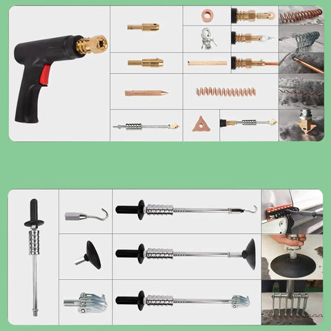 Car Body Dent Puller And 7 Function Spot Welder Kit For Auto Body Repair 220V Stud Welder Tool components