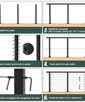 Kick Your Deck Up A Notch With This Straightforward Surface Mount Cable Railing Kit Covering 26 To 32 Feet showing installation steps for posts and cables.