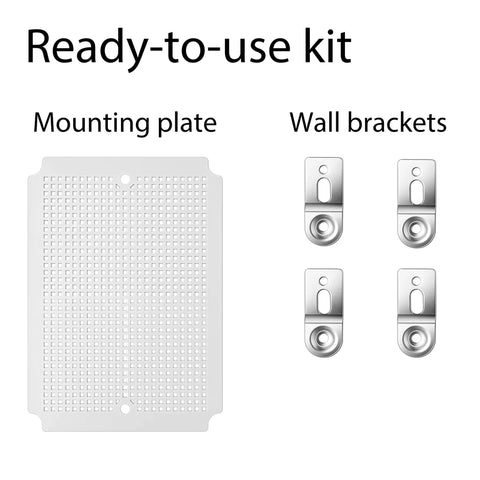 Mounting plate and wall brackets for IP67 Waterproof Junction Box Enclosure For Outdoor Electrical Projects Built Tough Weatherproof