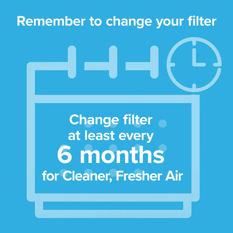 Reminder for Premium True HEPA Room Air Purifier Filter 12 Inch By 6.75 Inch change every 6 months for fresh air