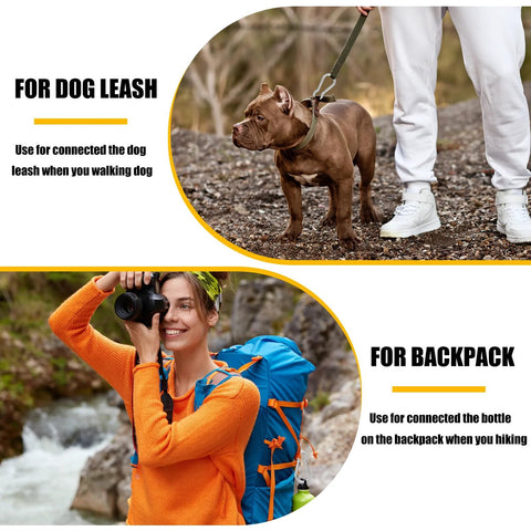 60-pack 3-inch galvanized steel snap hook carabiners for outdoor gear such as dog leashes and backpacks
