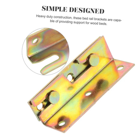 Heavy duty bed rail bracket from the 16 piece bed frame hardware kit, designed for strong support and stability.