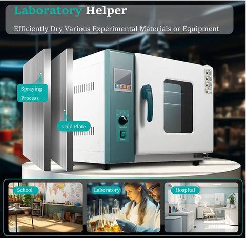 Heavy Duty 45L Lab Drying Oven With 1000W Forced Air Convection For Rapid Heat Treatment, stainless steel, digital controls.