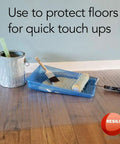 Clear Vinyl Floor Protector Runner For Hard Floors With Dual Pad Pattern covering wood floor during painting