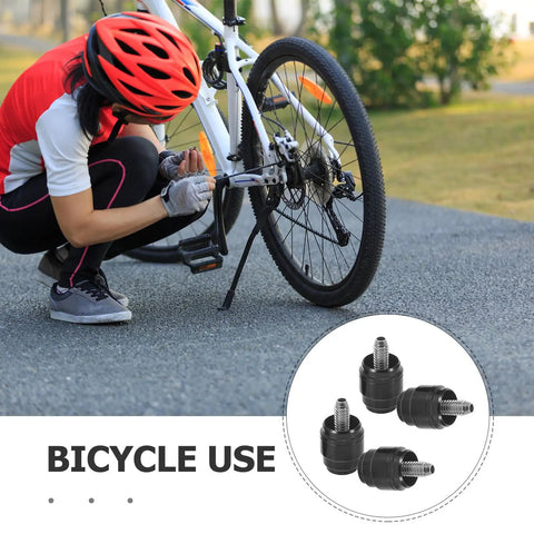 Cyclist using Quick Release Hydraulic Disc Brake Olive Inserts For Bicycle Aluminum Alloy Olives.