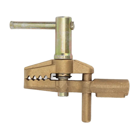 800A Brass Welding Ground Clamp With Rubber Sleeve, 35mm Opening For Top Notch Electrical Conductivity, side view