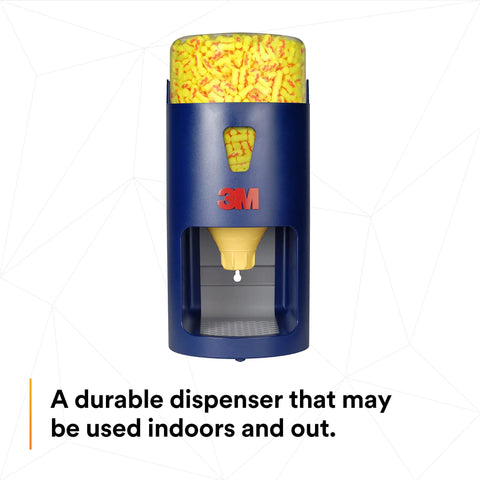 One Touch Pro Earplug Dispenser For Grab And Go Easy One Hand Drop In A Clean Durable Blue Unit Designed For Hearing Conservation