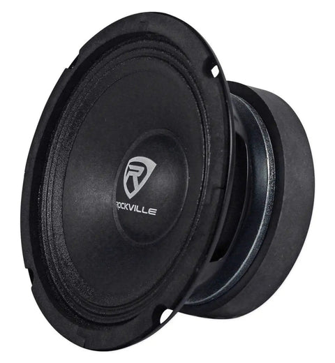Premium Dope 6.5 Inch 4 Ohm Mid Bass Midrange Car Speakers 4 Pack Featuring Hella Clear Kevlar Cones close-up view showing cone detail.