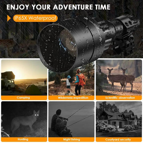 Beefed Up 940nm IR Night Vision Illuminator Flashlight with Zoom, waterproof IP65X, outdoor activities illustration