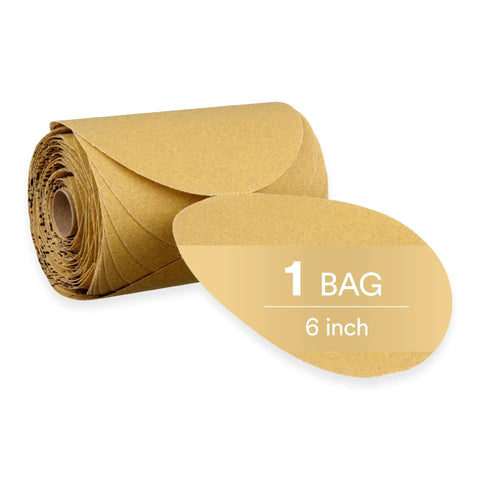 Stikit Paper Disc Roll 236U P80 C Weight 6 Inch Adhesive Backing, abrasive discs rolled, ideal for sanding and finishing.