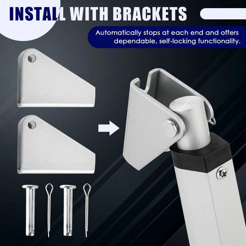 MAOPINER DC12V 2in stroke linear actuator with mounting bracket; silver metal with screws and pins