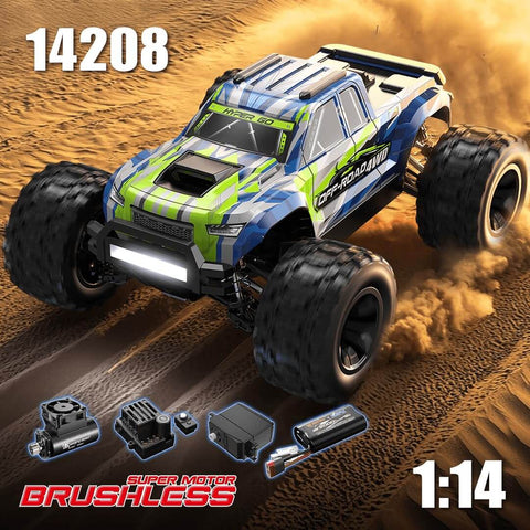 4X4 Brushless RC Truck With Waterproof 45A ESC And 2852 4400KV Motor Speed Demon 1/14 Scale Off Road Drift RC Car For Adults