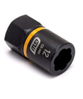 Close-up of socket from Seven Piece Metric Bolt Biter Extraction Socket Set With One Quarter And Three Eighths Inch Drive