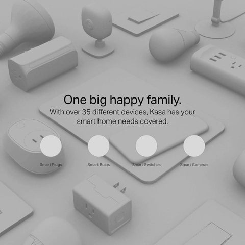 Display of Kasa smart home devices including Smart WiFi Plug Outlet That Lets You Control Lamps And Gadgets From Anywhere