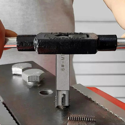 Top Notch 6 Piece Double Head Broken Tap Extractor Set For Stripped Screws 4mm To 12mm Heavy Duty Alloy Steel Screw Remover Repair Tool Kit for Tough Jobs And Quick Fixes, M11 tap extractor in use