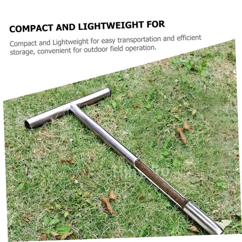 304 Stainless Steel Soil Sampler Tool with T Handle for Lawn and Garden Testing Core Sampling Probe