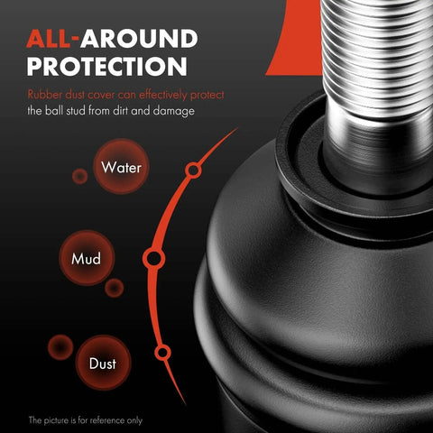 Front Upper Ball Joint Replacement For Toyota Tacoma 1995-2004 4WD V6 3.4L 1996-2002 4Runner Sequoia 2001-2007 Tundra 2000-2006 Rugged Heavy Duty OE Style Ball Joint Direct Fit And Ready To Install For A Smooth Noise Free Ride, rubber dust cover