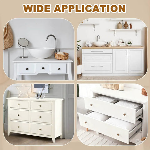 12 Pack White Plastic Drawer Slides 300 Millimeters Side Mounted Grooved Tracks With Screws in modern furniture setups.