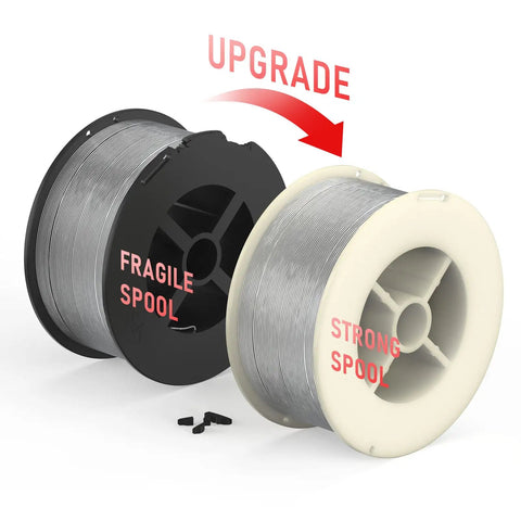 Flux Core Gasless MIG Wire for DIY Welds E71T GS Mild Carbon Steel.035 Inch Diameter 2 Pound Spool upgrade from fragile to strong spool