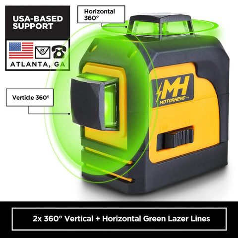 Self Leveling 360 Degree Green Cross Line Laser Level With Horizontal And Vertical Beams IP54 Dust And Water Resistant