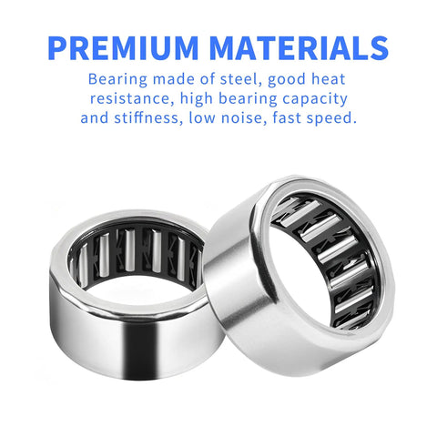 Two Pack RC061008 One Way Needle Roller Bearing Set With Three Eighths Inch Inner Diameter and Five Eighths Inch Outer Diameter