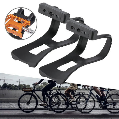 1 Set Half Toe Clip Pedals Strapless Universal Fit For Road Bike Mountain Bike And Exercise Bike Quick Tool Free Install