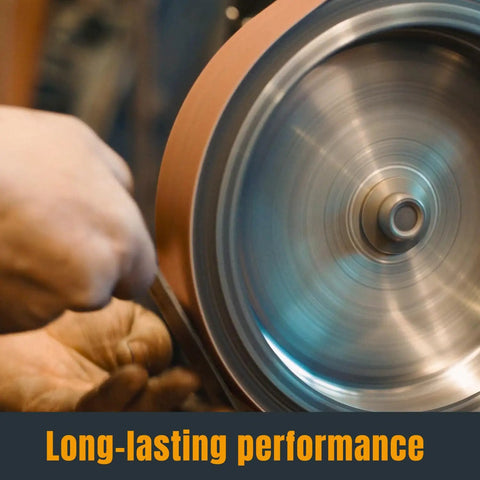 3 By 21 Inch Sanding Belts 10 Pack 40 Grit Aluminum Oxide for Portable Belt Sander in action on metal surface