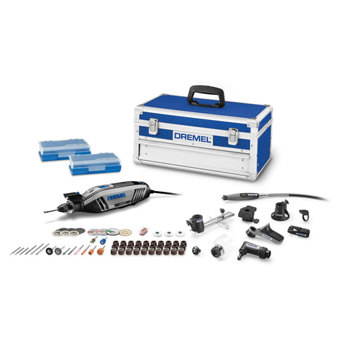 Badass Versatile Rotary Tool Kit With Flex Shaft And Heavy Duty Bench Vise Including Sixty Four Tough Accessories and attachments