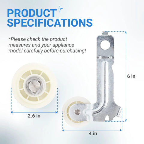 Dryer Idler Pulley Replacement For Whirlpool Maytag Kenmore Dryers Easy Install No Brainer Durable Aftermarket Part Replaces 8547160 Diagram