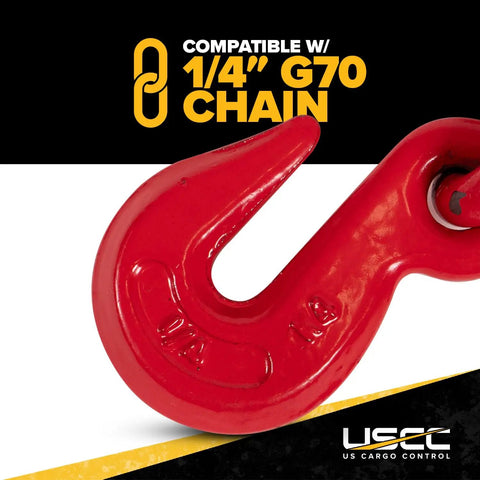 Heavy Duty Ratchet Chain Binders For One Quarter Inch To Five Sixteenths Inch Chains, 4-Pack With 3150 Lbs Working Load Limit